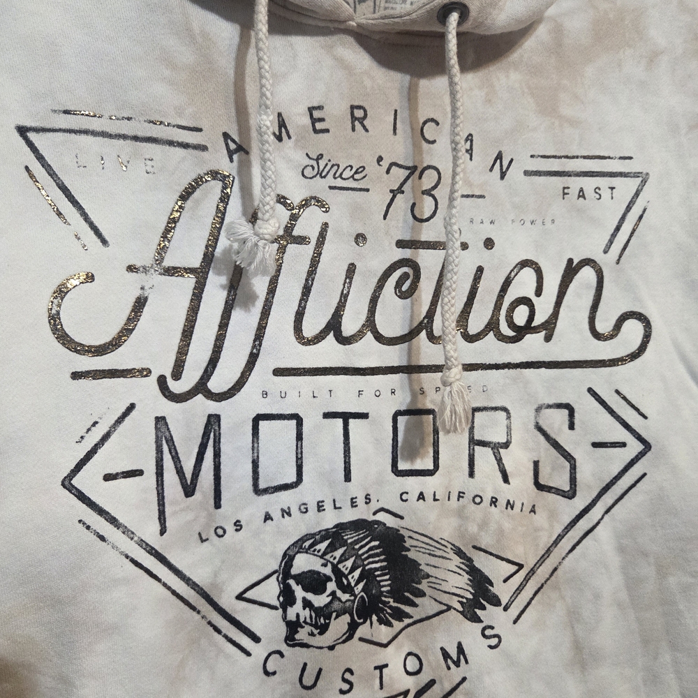 Affliction Motors Size Medium NEW Graphic Hoodie